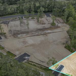 Bird's eye view with a wooded view