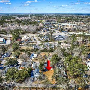 Aerial view with a residential view