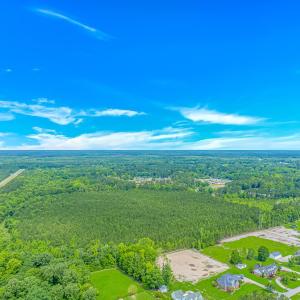 Bird's eye view of a heavily wooded area