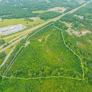 Aerial view of property's location featuring a for