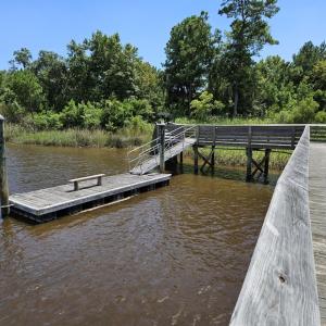 Dock with a water view