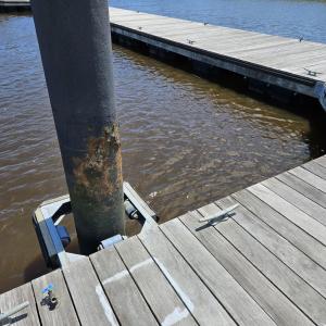 Dock with a water view