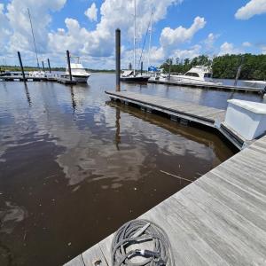 Dock with a water view