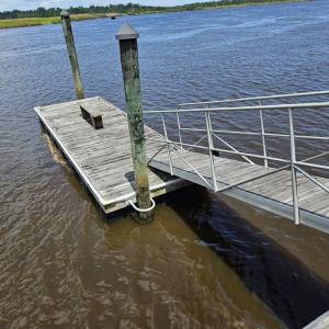 Dock with a water view