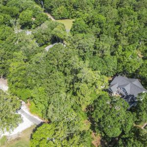 Drone / aerial view of a heavily wooded area