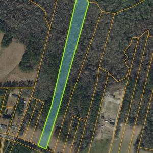 Aerial view of property's location with property p