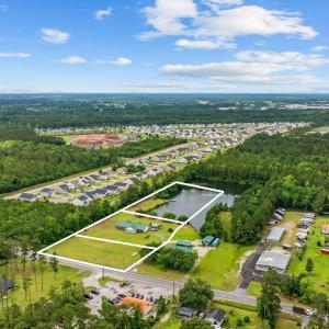 Aerial view of property's location featuring a hea