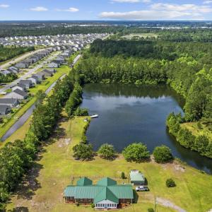 Aerial overview of property's location featuring a