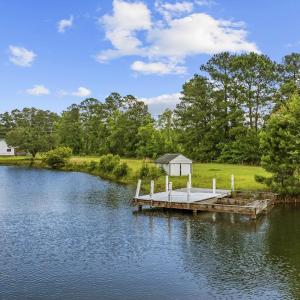 Dock with a water view