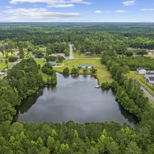 Aerial overview of property's location featuring a
