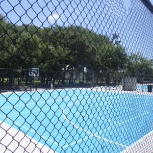 View of tennis court