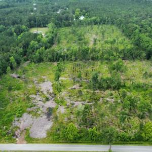 Aerial overview of property's location with a heav