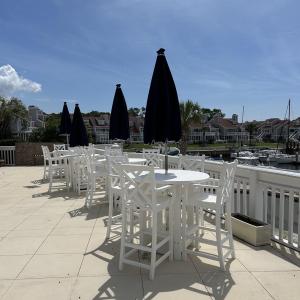 View of patio with outdoor dining space