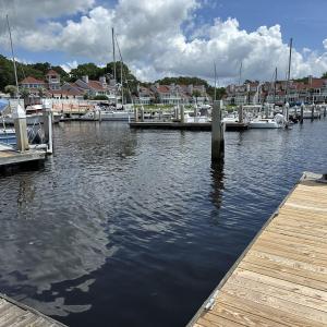 Dock featuring a water view