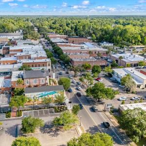 Drone / aerial view of a heavily wooded area