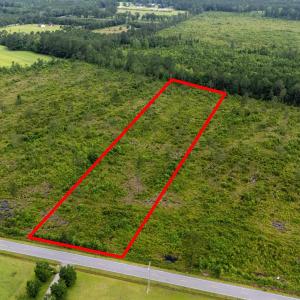 Aerial view of property's location with property b