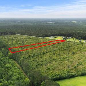 Aerial overview of property's location with a fore