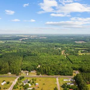 Bird's eye view of a heavily wooded area