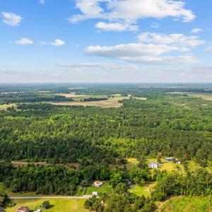 Bird's eye view of a heavily wooded area