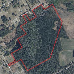 Map / location with property parcel outlined