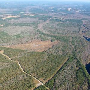 Aerial view of property's location with rural land