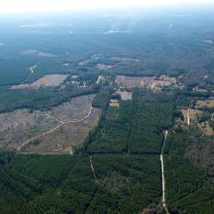 Aerial view of property's location featuring a for