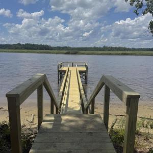 Dock with a water view