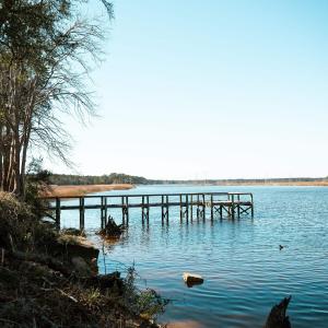 Dock featuring a water view