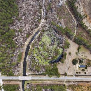 Aerial view of property and surrounding area