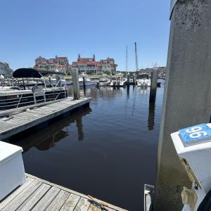 Dock with a water view