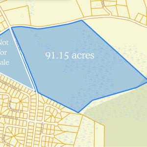 Map showing property parcels