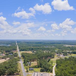Drone / aerial view of a heavily wooded area