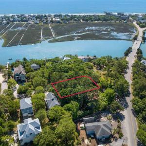 Aerial view of residential area featuring property