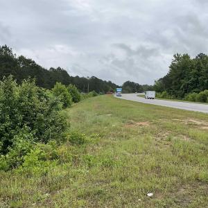 View of yard with a view of trees