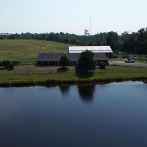 Water view with rural landscape