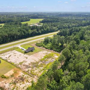 Drone / aerial view of a heavily wooded area