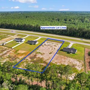 Aerial overview of property's location with a fore