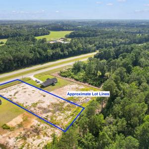 Aerial overview of property's location featuring a