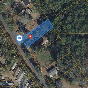 Map / location with property parcel outlined