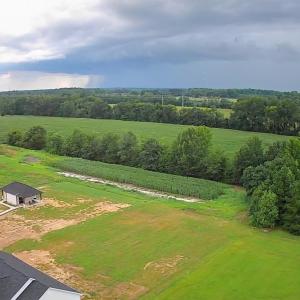 Aerial view of sparsely populated area featuring a