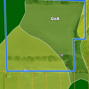 Map / location featuring property boundaries highl