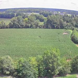 Aerial view of property and surrounding area with
