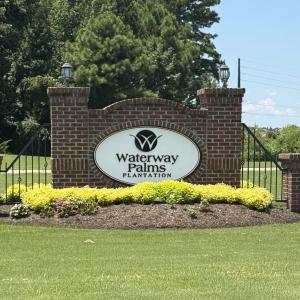 Bird's eye view of a nearby body of water