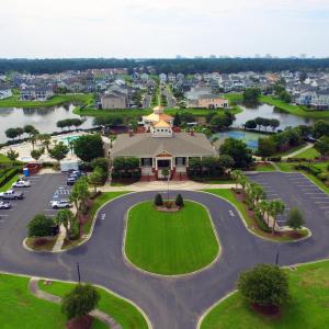 Aerial view of property's location featuring a lar