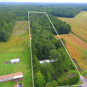 Overview of rural landscape with property boundari