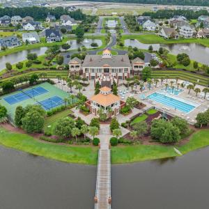 Aerial perspective of suburban area featuring a la