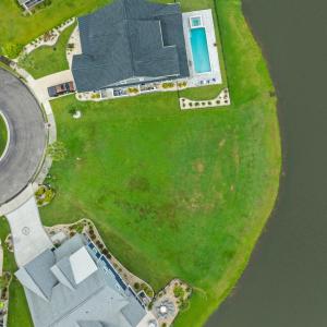 Aerial view of a pool area