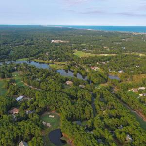 Aerial overview of property's location featuring a