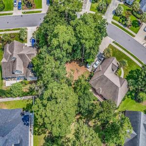 Aerial view of residential area