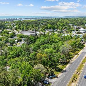 Aerial view of residential area